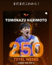 累计250周排名世界前五，张本智和：现在才刚刚开始呢！